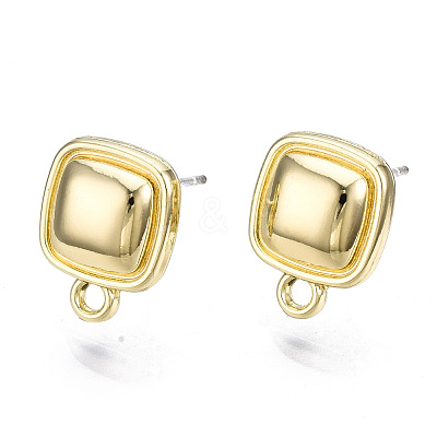 Alloy Stud Earring Findings PALLOY-T064-64LG-RS-1