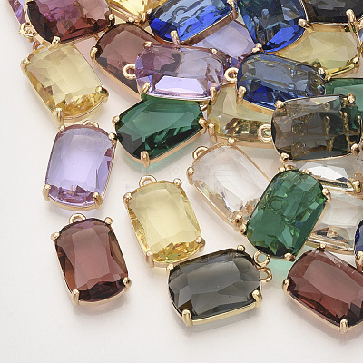 Faceted Glass Pendants GLAA-T010-005A-01-1