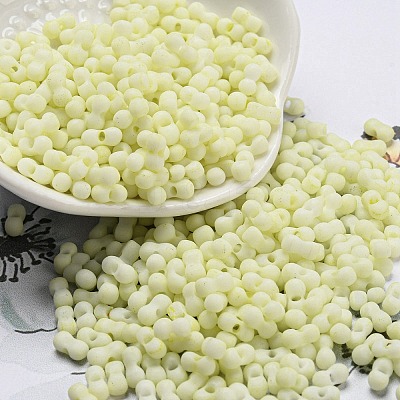Macaron Color Opaque Frosted Glass Seed Beads SEED-K009-12B-15-1