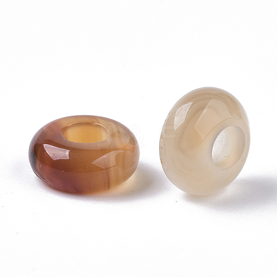 Natural Agate European Beads X-G-Q503-07-1