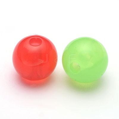 Imitation Jade Acrylic Beads SACR-S188-08mm-M-1