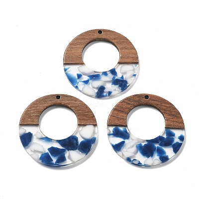 Resin and Walnut Pendants FIND-R051-13C-1