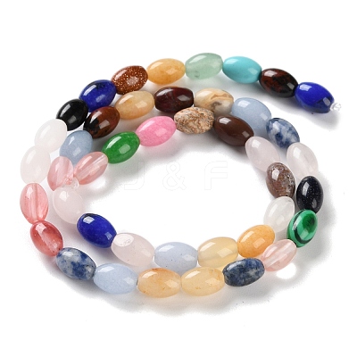 Natural & Synthetic Mixed Gemstone Beads Strands G-I369-B02-01-1
