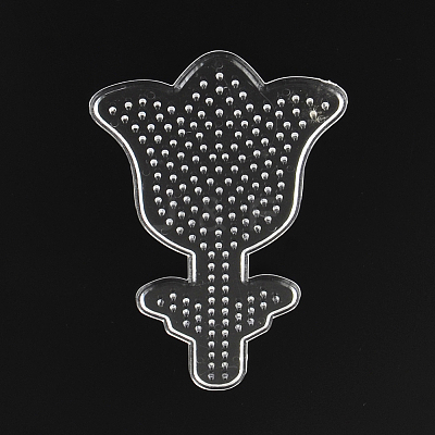Rose Flower ABC Plastic Pegboards Used for 5x5mm DIY Fuse Bead DIY-YW0008-20-1
