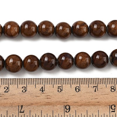 Natural Mashan Jade Round Beads Strands G-D263-10mm-XS14-01-1