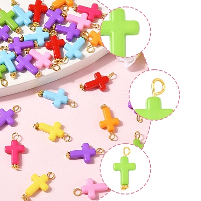 100Pcs Acrylic Pendant PALLOY-FS00039-01-1