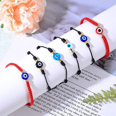 Adjustable Nylon Threads Braided Bead Bracelets BJEW-SZ0001-52-1