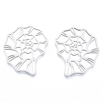 Non-Tarnish 201 Stainless Steel Filigree Joiners Links STAS-N090-LA943-1-1