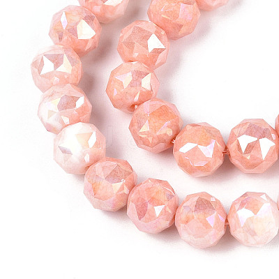 Anti-Tarnish Electroplate Glass Beads Strands GLAA-N010-10mm-05-1