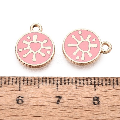Alloy Enamel Pendants ENAM-Q002-02G-04-1