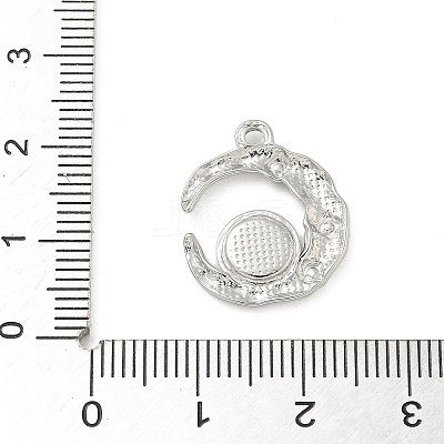 304 Stainless Steel Pendant Cabochon Settings STAS-M082-02P-1