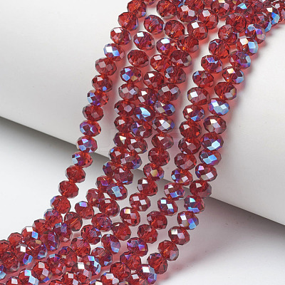 Electroplate Glass Beads Strands EGLA-A034-T6mm-I14-1
