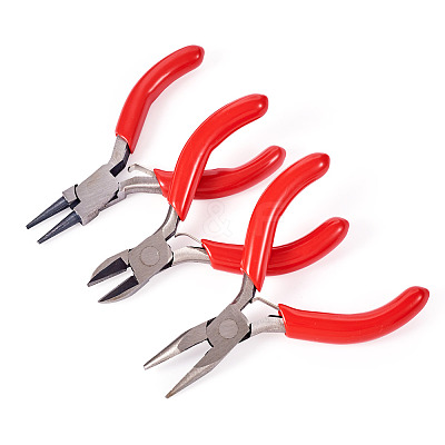 3Pcs 3 Styles Carbon Steel Mini Pliers Sets PT-TA0001-12-1