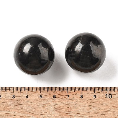 Natural Shungite Sphere Beads G-F675-01-B-1