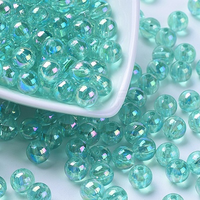 Eco-Friendly Transparent Acrylic Beads X-PL734-9-1