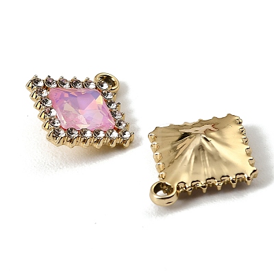 UV Plating Alloy Glass Pendants FIND-K032-19G-1