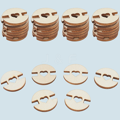 1 Set 1-Hole Wood Buttons BUTT-CY0001-16C-1