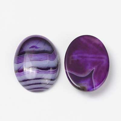 Natural Striped Agate/Banded Agate Cabochons X-G-R415-13x18-11-1