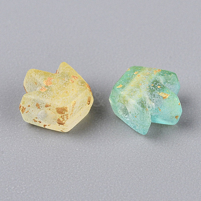 Frosted Transparent Acrylic Beads FACR-T009-01E-1