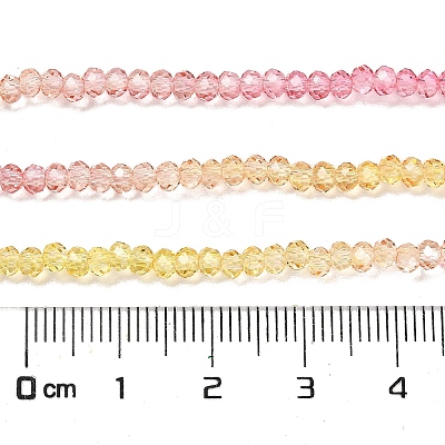 Transparent Painted Glass Beads Strands LS-DGLA-A034-T1mm-A07-1