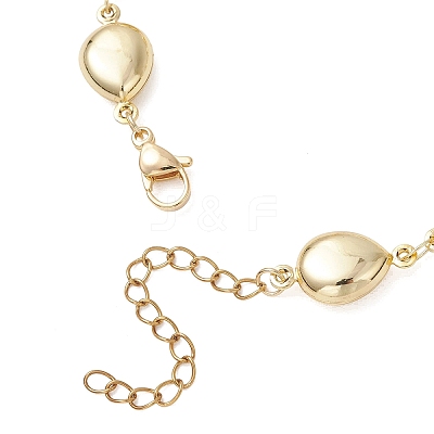 304 Stainless Steel Teardrop Link Chains Bracelets for Women BJEW-JB13427-1