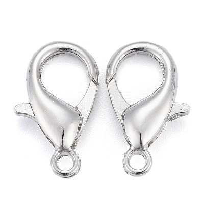 Platinum Plated Alloy Bracelet Lobster Claw Clasps X-E106-NF-1