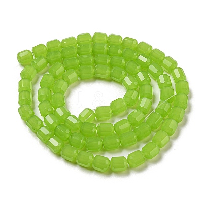 Imitation Jade Glass Bead Strands GLAA-G112-02D-1