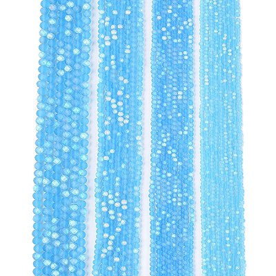 Transparent Glass Beads Strands EGLA-A044-T2mm-MB08-1