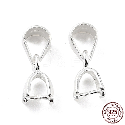 925 Sterling Silver Ice Pick Pinch Bails STER-Z001-015S-1