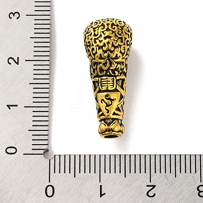 Rack Plating Tibetan Style Alloy 3 Hole Guru Beads PALLOY-F313-07AG-1