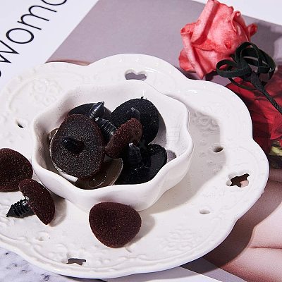 Flocky Plastic Cabochons for DIY Scrapbooking Crafts DIY-PH0074-77-1