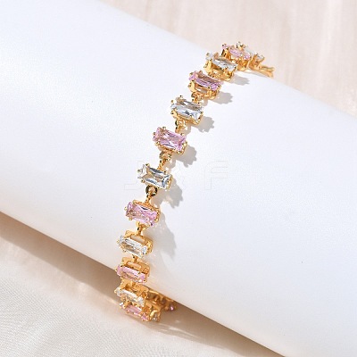 Brass Link Chain Bracelets BJEW-D378-06G-1