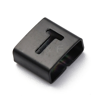 Ion Plating(IP) 304 Stainless Steel Square Slide Charms STAS-L132-02T-B-1