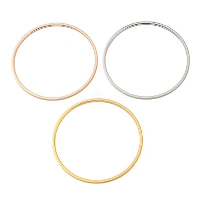 3Pcs 304 Stainless Steel Polishing Plain Bangles Kit BJEW-G695-02A-1