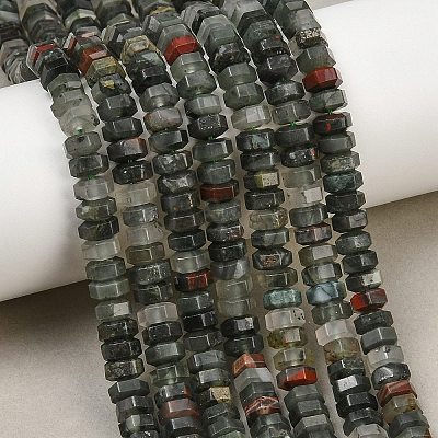 Natural African Bloodstone Beads Strands G-G317-A29-3X6MM-1
