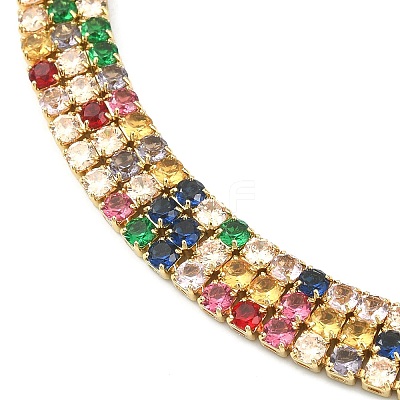 Cubic Zirconia Tennis Bracelets for Women Girl Gift BJEW-F450-04G-1