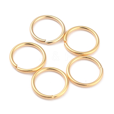 Rack Plating Brass Open Jump Rings X-KK-O139-18R-G-1