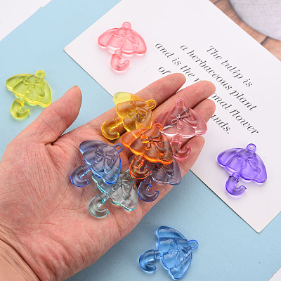 Transparent Acrylic Pendants TACR-T024-01B-1