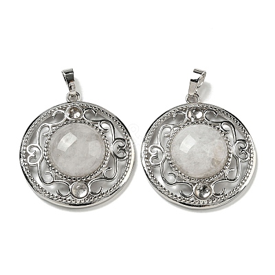 Natural Quartz Crystal Rock Crystal Pendants G-Q158-03D-1