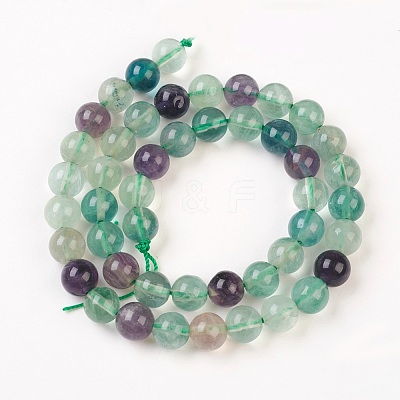 Natural Fluorite Bead Strands X-G-D840-56-8mm-AB-1