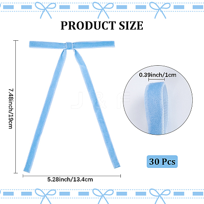30Pcs Velvet Bowknot AJEW-CN0003-71A-1