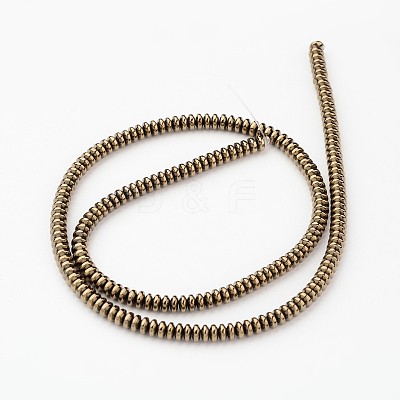 Electroplate Non-magnetic Synthetic Hematite Beads Strands X-G-I175-28-1