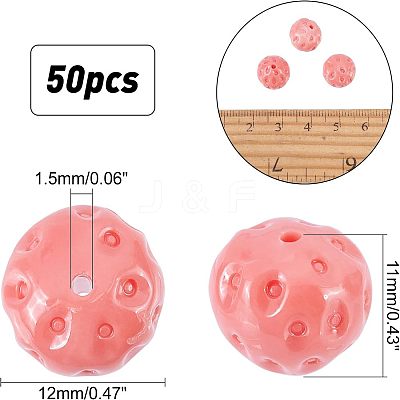 50Pcs Synthetic Coral Beads CORA-NB0001-02-1