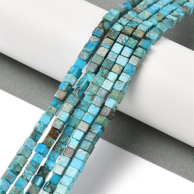 Dyed Synthetic Imperial Jasper Beads Strands G-H087-F02-01B-1-1