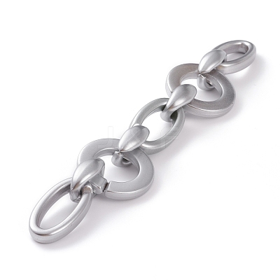 Handmade Opaque Spray Painted Acrylic Link Chains AJEW-JB00869-01-1