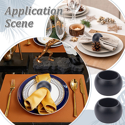10Pcs Wood Napkin Rings DJEW-PH0001-89A-1