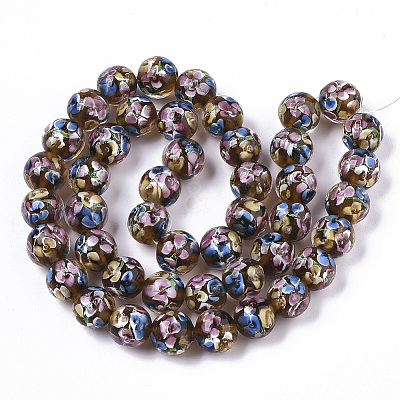 Handmade Lampwork Beads Strands LAMP-T007-04C-1