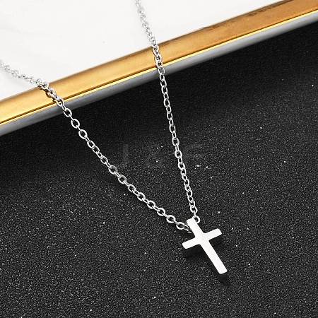 Non-Tarnish 304 Stainless Steel Pendant Necklaces X-NJEW-E141-42P-1