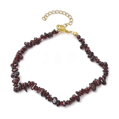 Natural Garnet Anklets AJEW-AN00592-11-1