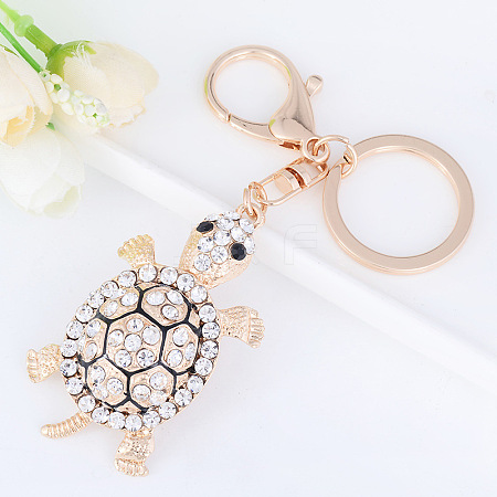 Ocean Theme Alloy Rhinestone Keychain OCEA-PW0001-28B-1